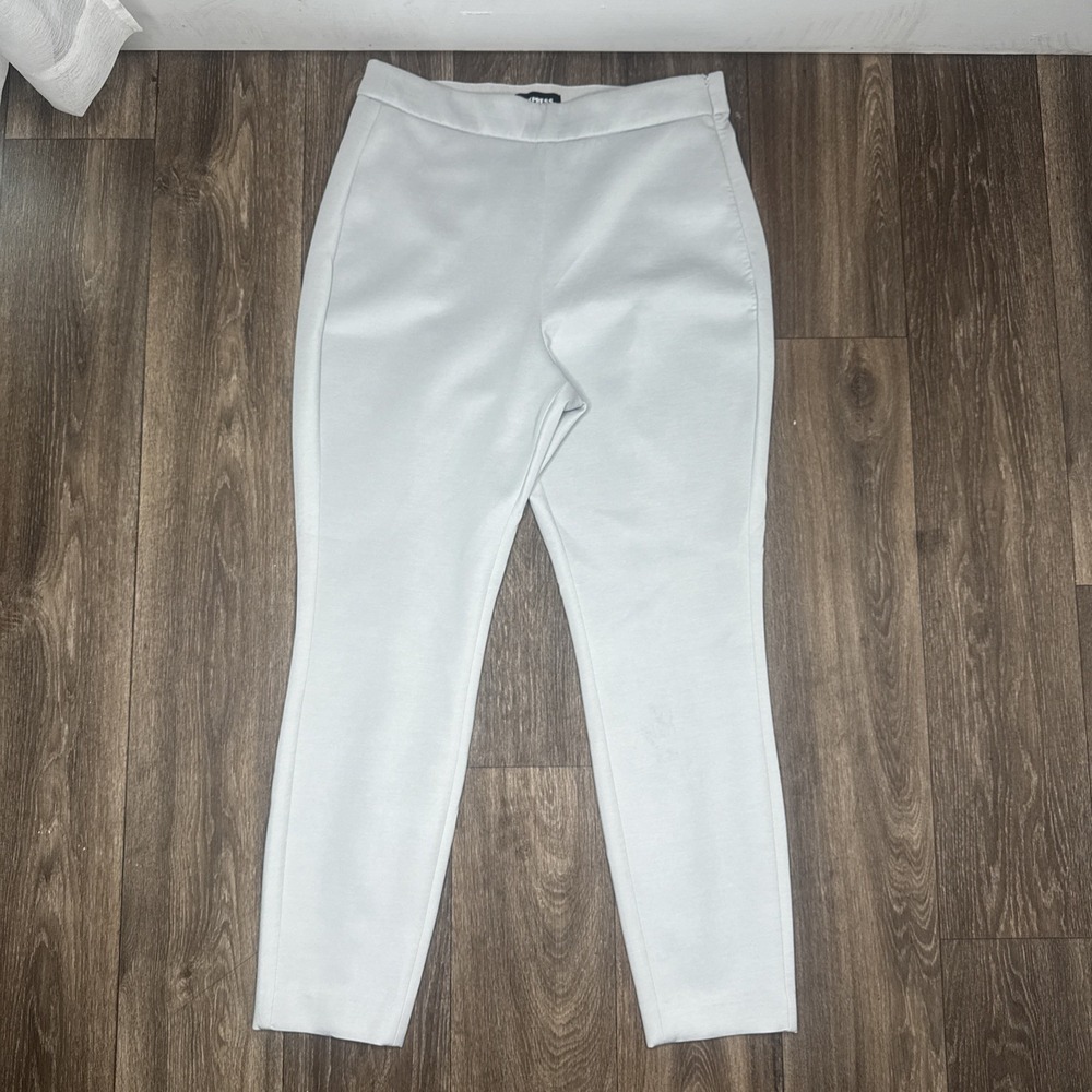 Express Women's Large Gray Double Knit Skinny High-Rise Pants with Stretch